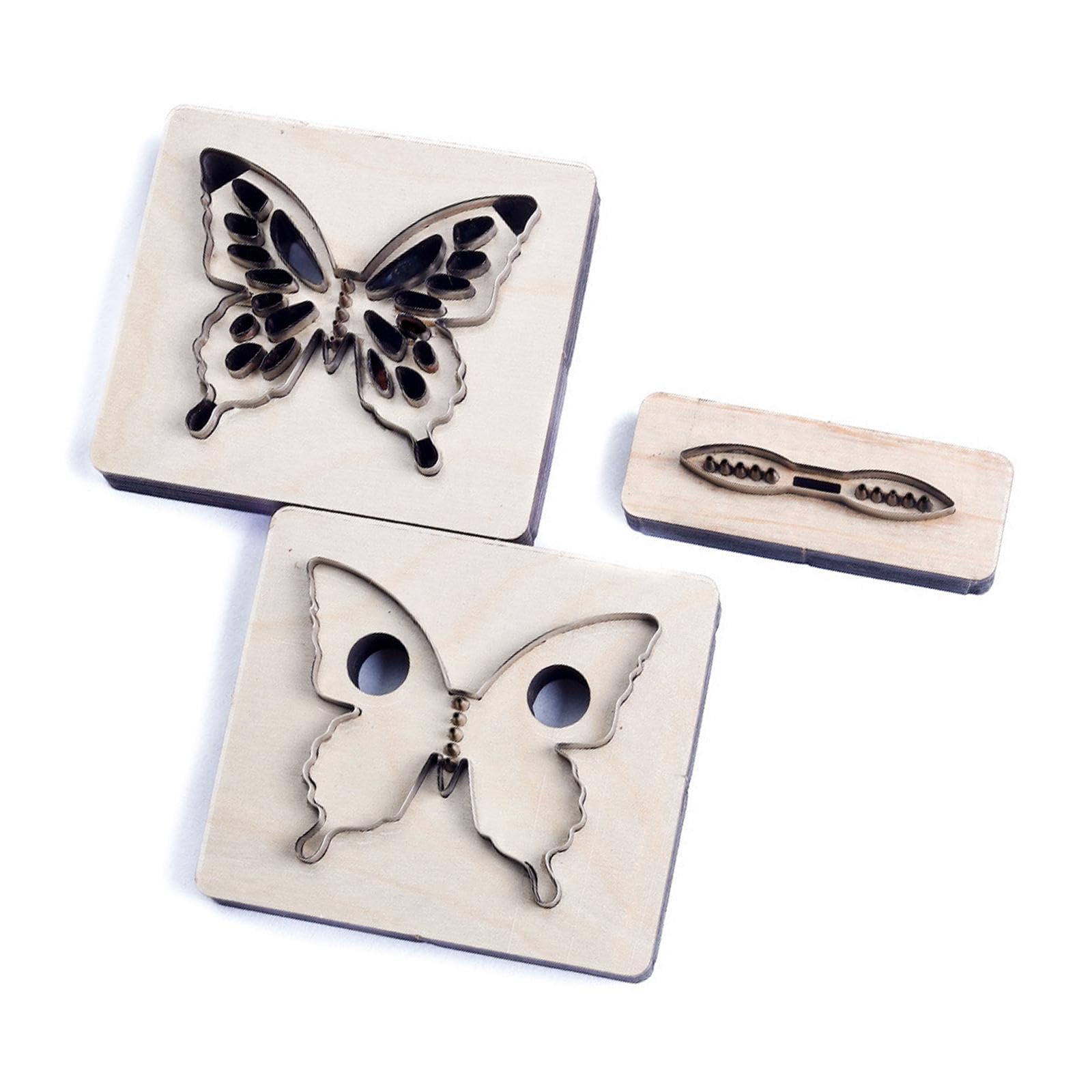 Generic Mariposa Troquelado de Cuero Herramienta de Corte para Manualidades Troquelado en Madera Plantilla para Bolsos Correa Troquelado a Mano Adecuado para