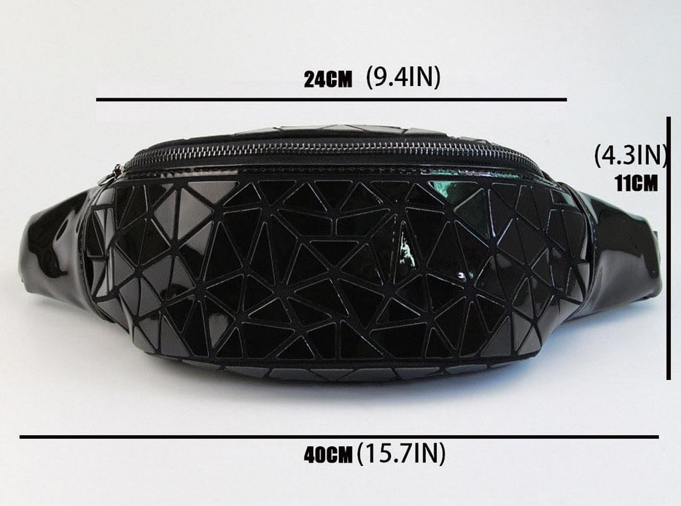 Geometric Lattice Luminous Purse Chain Crossbody Clutch Purses Tote Handbags Holographic for Women - Image 4