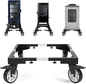 I'Ezonk 5 Inch Casters Wheels All Steel Smoker Stand, Electric Smoker & Vertical Electric Smoker & Digital Electric Smoker Universal Mobile Stand