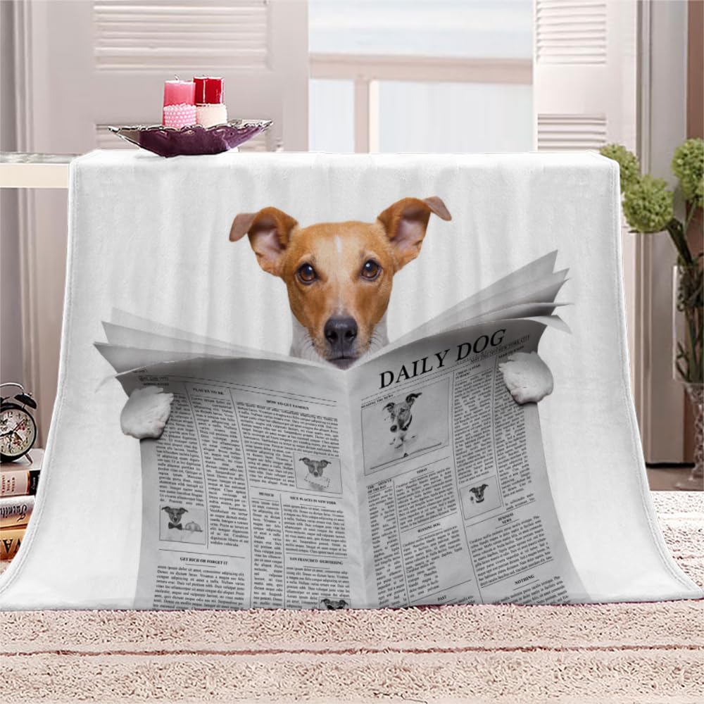 Dachshund Throw Blanket Dog Animal 3D Print Flannel Fleece Blanket Soft Warm Cozy Blanket for Bed Couch and Sofa Fluffy Plush Blanket for Adults Kids Girls Boys 28"x40"