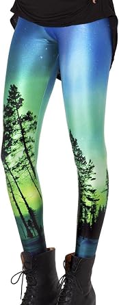 QZUnique Leggings for Women, Halloween Full-Length Printed Legging Footless Elastic Yoga Pants, Regular and Plus Size