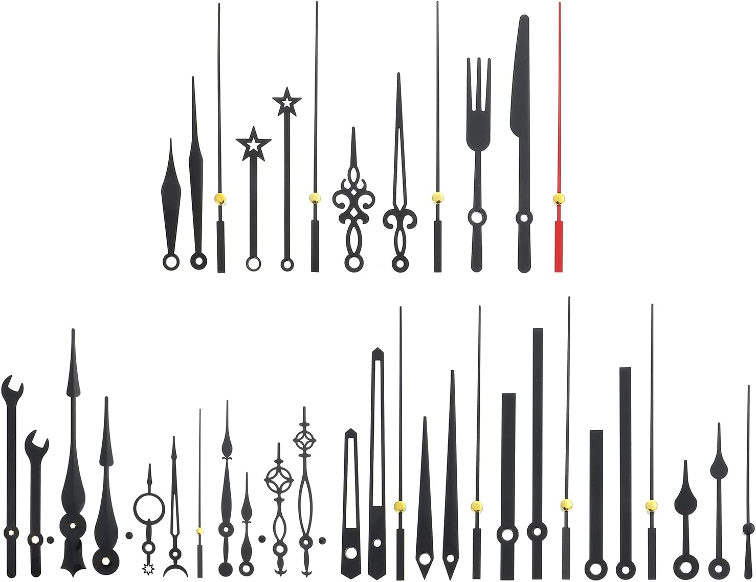 Housoutil 14 Sets Clock Hands Clock Kits for Do It Yourself Clock