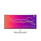 Dell U3821DW UltraSharp Curved USB-C Hub Monitor - 37.52-inch WQHD (3840 x 1600) 60Hz 2300R Curvature Display, 8ms Response time, USB-C/DP/HDMI/RJ-45, Height/Slant/Tilt/Swivel Adjustability - Silver