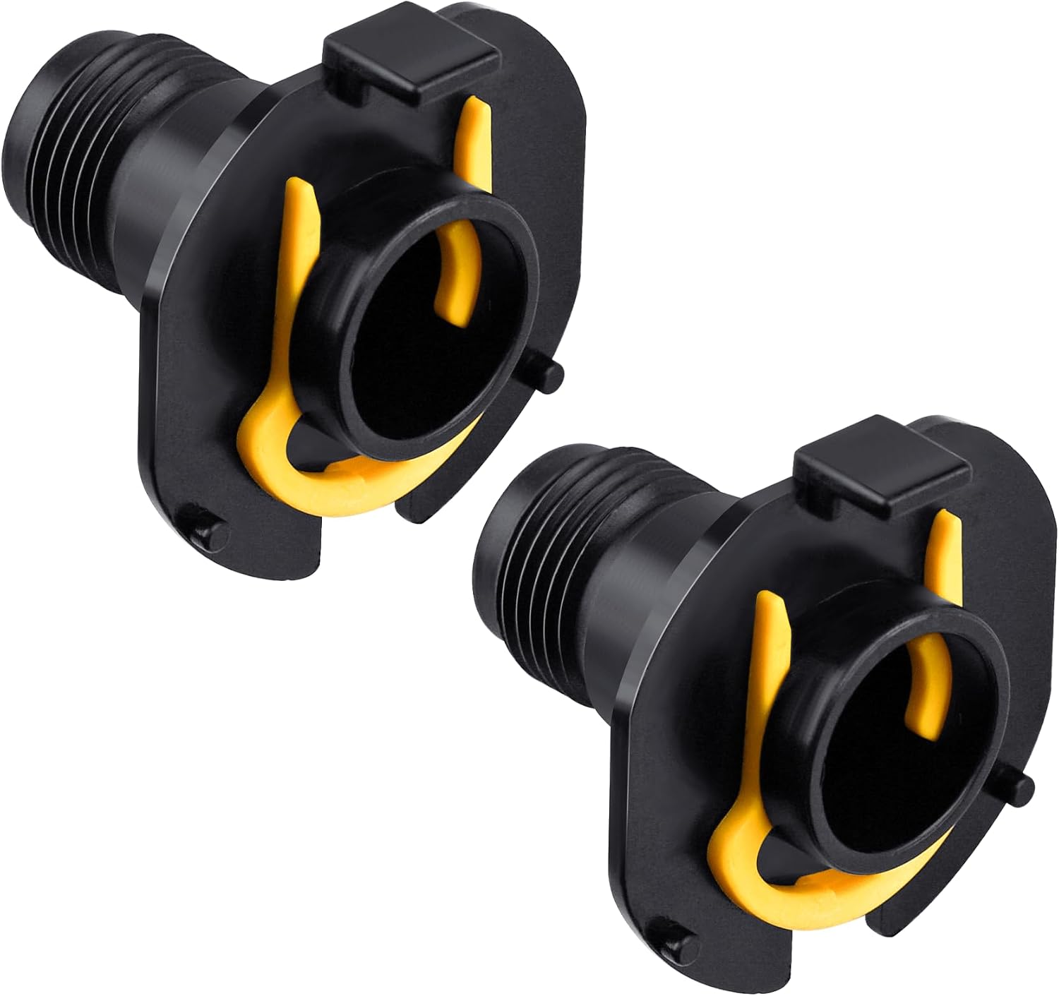 2Pcs Hose Reel Connector with Yellow Retainer Clip Part Compatible with S-uncast Model Hose Reels (2)