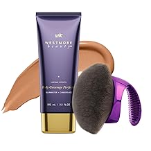 Westmore Beauty Body Coverage Perfector x Blend & Blur Body Brush Kabuki Brush - Waterproof Leg & Body Makeup - Tattoo Cover Up Makeup - 7 Oz Golden Radiance