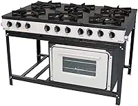 Fogão Profissional 6 Bocas Venâncio Linha Bravo com Forno Br6bf