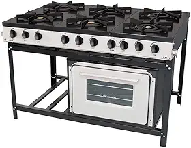 Fogão Profissional 6 Bocas Venâncio Linha Bravo com Forno Br6bf