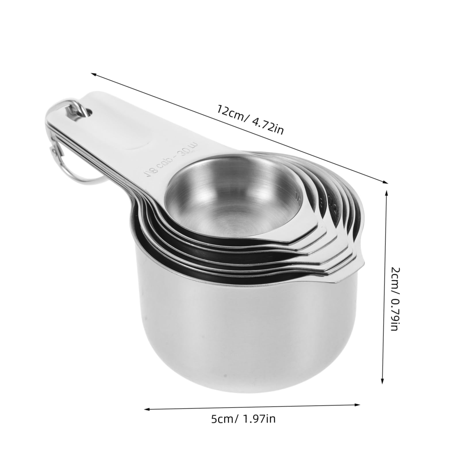 MAGICLULU Misurini in Acciaio Inox con Bilancia Misurino Impilabile Misurino per Cucinare