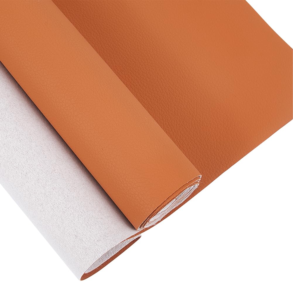 GORGECRAFT 135x30cm Litchi Grain Faux Leather Fabric Lychee Texture Synthetic PU Leathercloth 1mm Thick Imitation Leather Sheets Fabric for DIY Sewing Crafts Bows Bag Earrings Jewelry Making