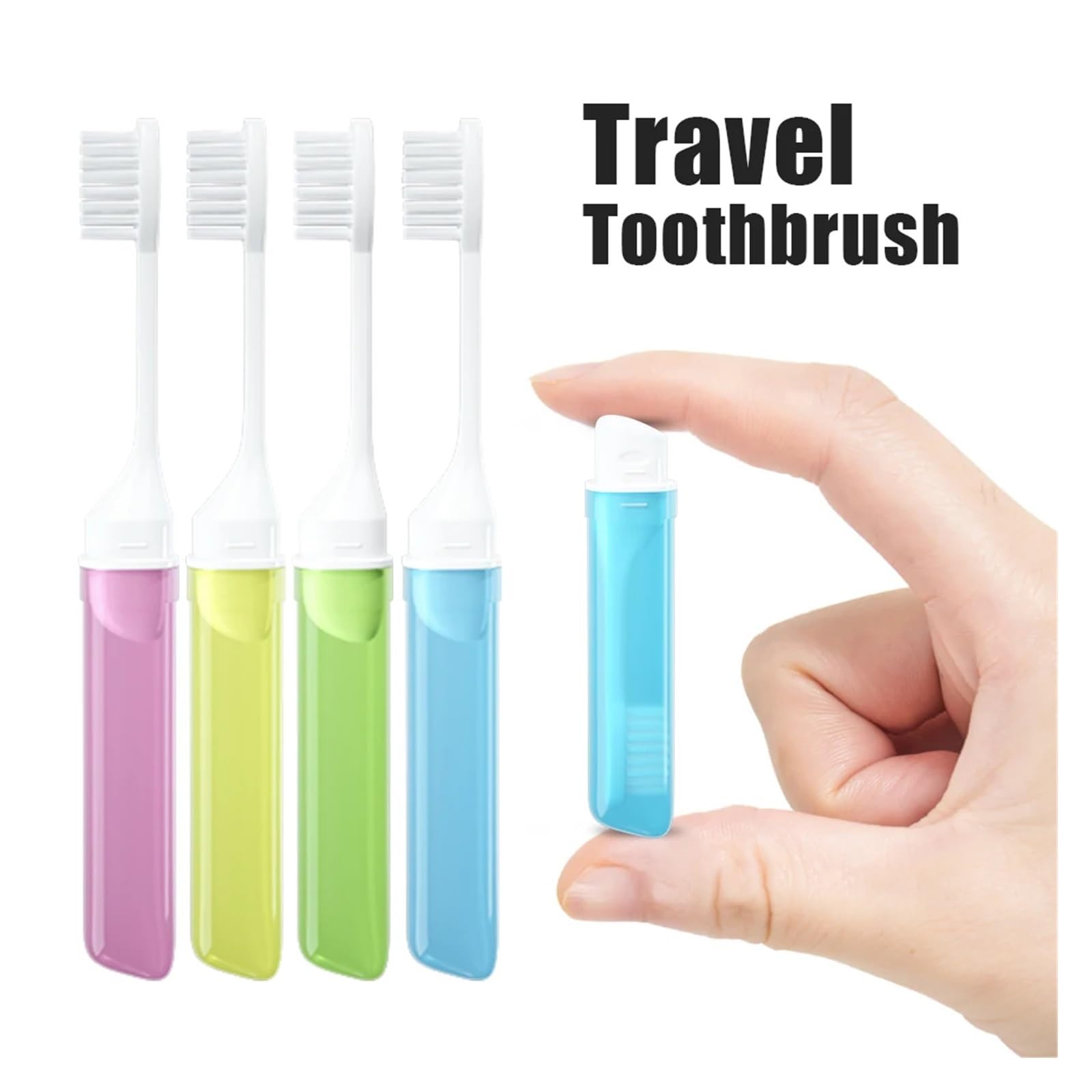 100 pezzi mini spazzolino da viaggio pieghevole portatile piccolo spazzolino pieghevole da viaggio for adulti(100pcs Pink)