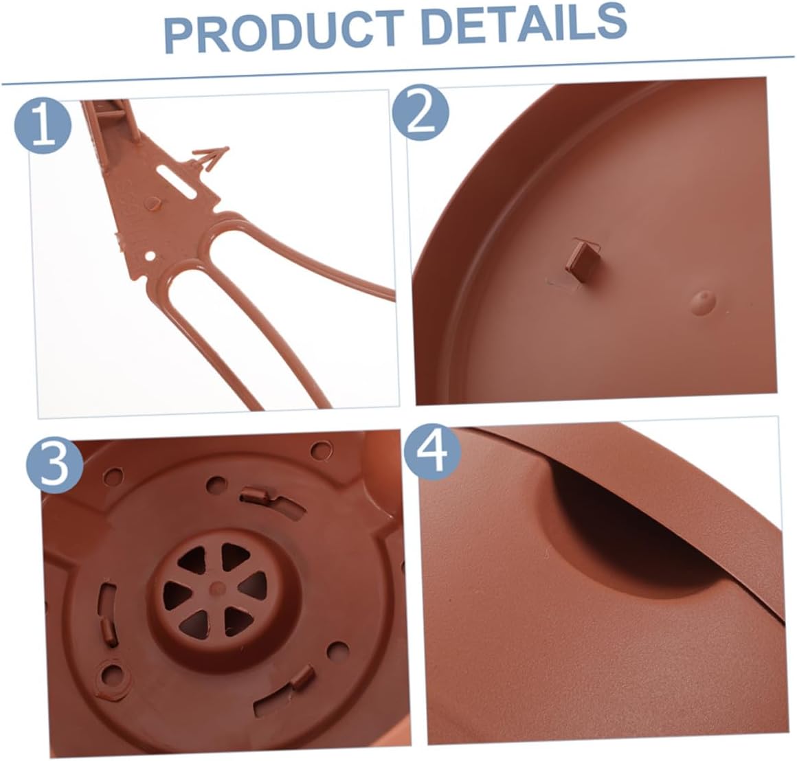 UPKOCH 4pcs Plastic Hanging Flower Pots Indoor Outdoor Hanging Plant Planters with Hooks for Balcony Railing Wall Mounted Garden Decor