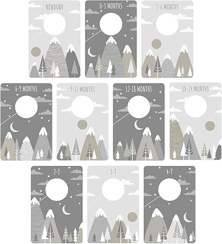 Miniatura 11 de Canopy Street Divisores de ropa modernos de arcoíris para armario/organizadores de armario de arco iris de moda, 10 divisores de organización