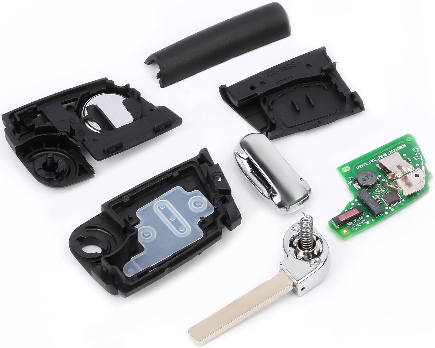 Yewong Keyless Entry Remote Flip Car Key Fob for Volkswagen Golf Jetta GTI Tiguan 2018 2019 2020 2021 FCC ID: NBGFS125C1 P/N: 15G6 959 752 BM 315MHz 4 Buttons MQB49 Chip