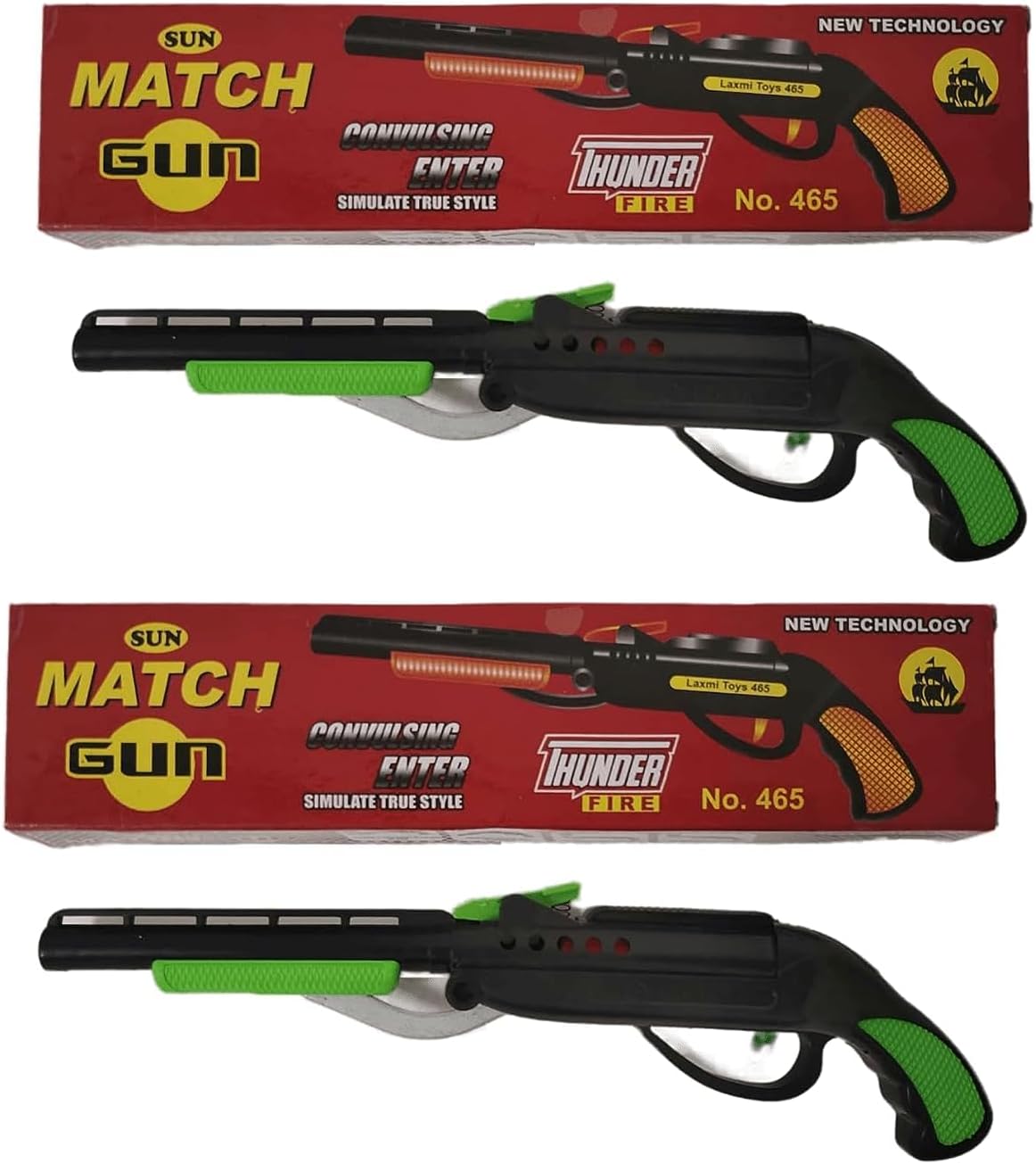 Pub-G Diwali Matchis Gun Toy For Kids, Match Gun For Kids Girls & Boys. Pack Of 2, Multicolor