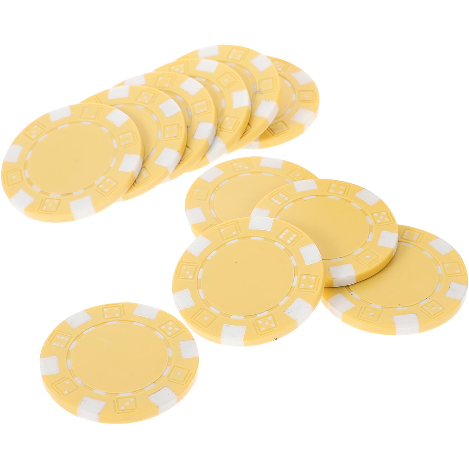 50 Stück Weiße Kunststoff Spielchips Rund zum Zählen und Lernen Praktisches Gaming Zubehör für Poker und Casinospiele