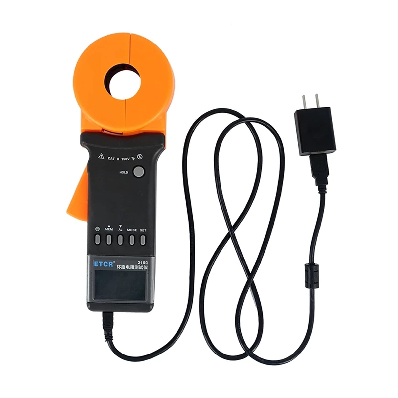 ETCR2150 Analyseur de jauge de testeur de résistance de boucle avec fuite de boucle Résolution de test de test Coungeur numérique 0,001MA 1500OHM