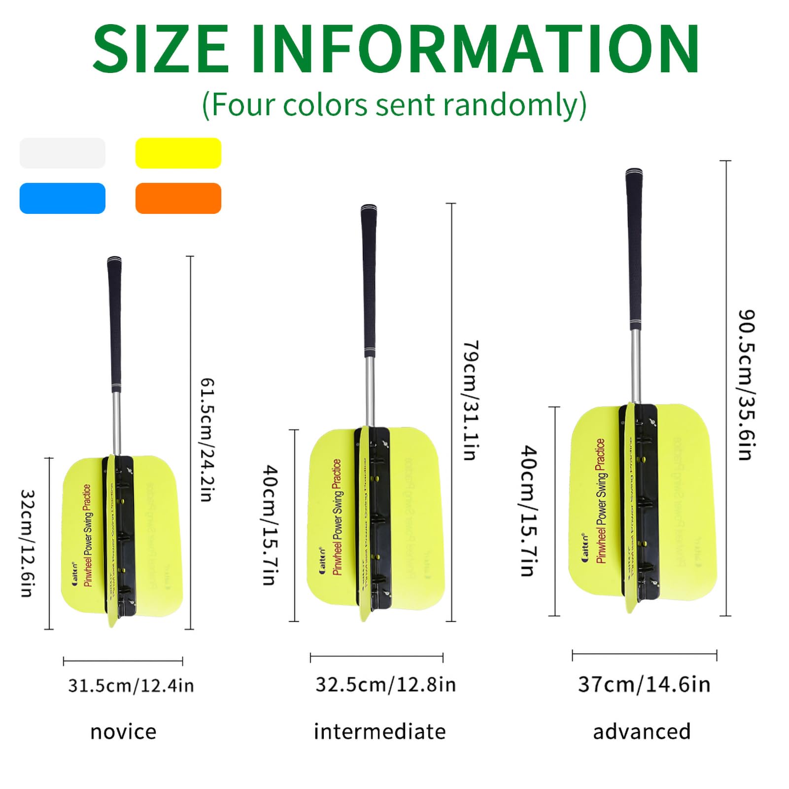 CAITON Golf Power Resistance Trainer, Resistance Trainer - Golf Swing Training Aid - Golf Swing Trainer - Golf Accessories (Orange, 35.6)