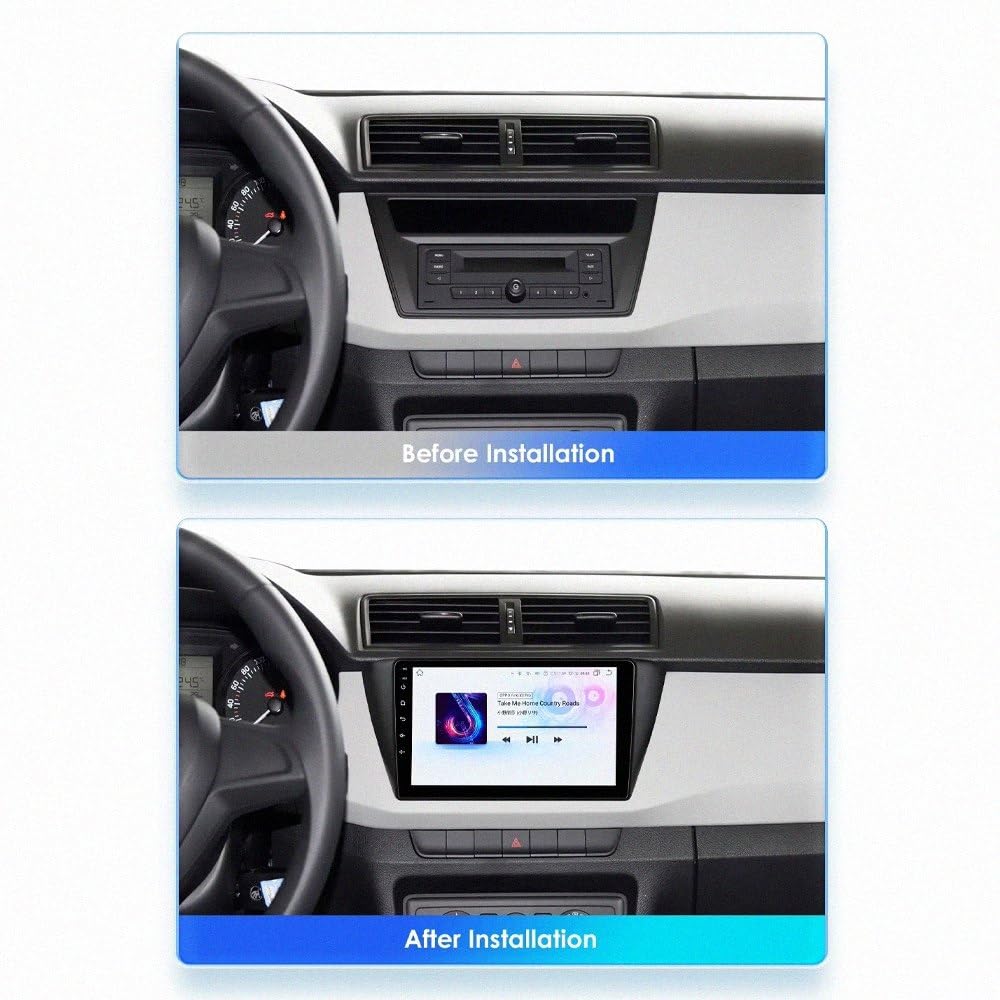 Car Stereo Carplay Radio de Coche para Skoda Fabia 3 III 2015-2019 Soporta Bluetooth, Control Volante, USB, WiFi, 4G, Mirror-Link, GPS Navegador/Radio FM, 4 Nuclear 1G+32G
