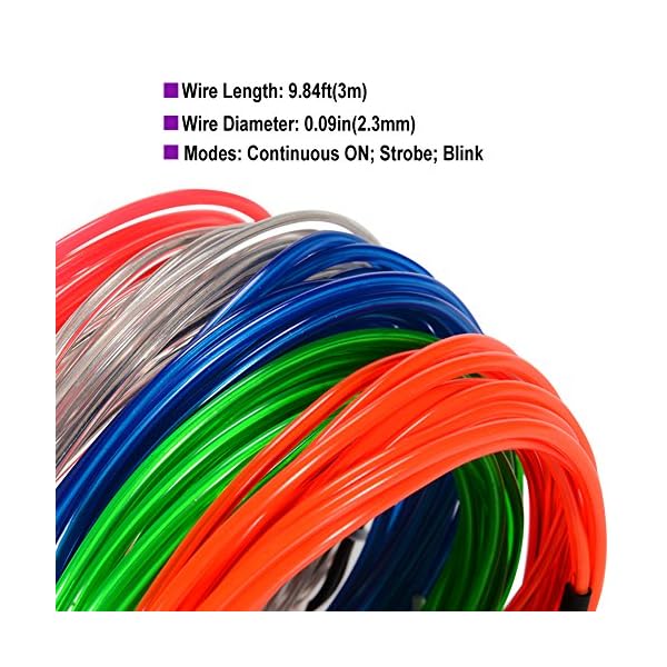 Litake EL Draht, 5x3m Neonlicht batteriebetriebene Elektrolumineszenz Draht leuchtende Strobe dekorative Licht für Xmas… – Bild 5