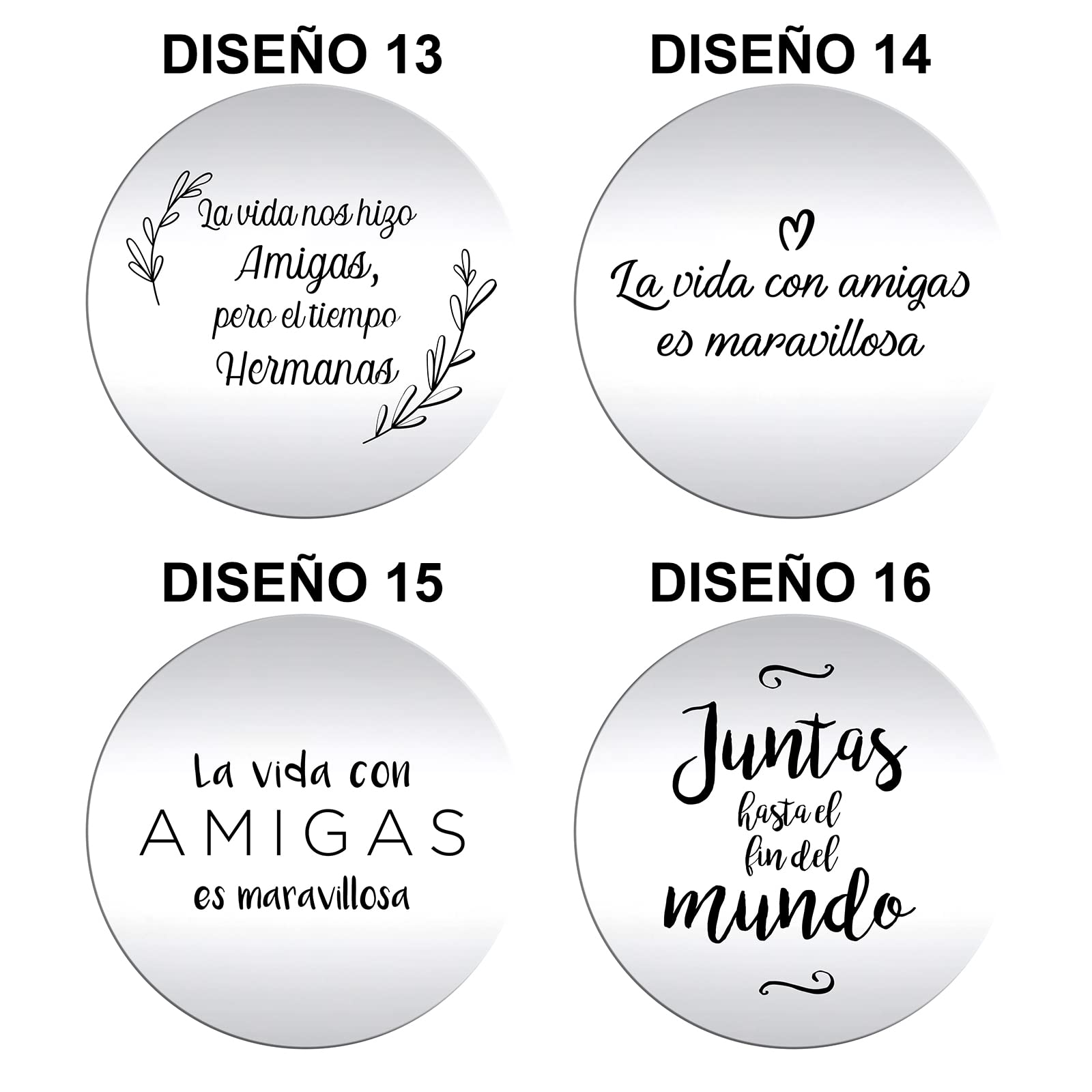 Regalo Amiga - Pulsera con Mensaje Personalizado Amistad - Pulsera Original Mejor Amiga con Medalla y Texto Grabado para Regalar en Cumpleaños, Navidad - Plata de Ley