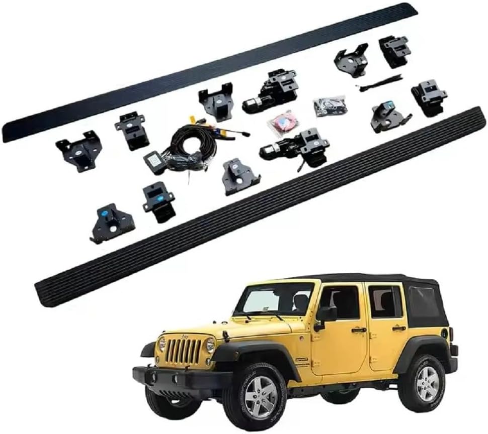 2PCS Electric Side Step Running Boards Fit for Jeep Wrangler JK 4 Door 2008-2017