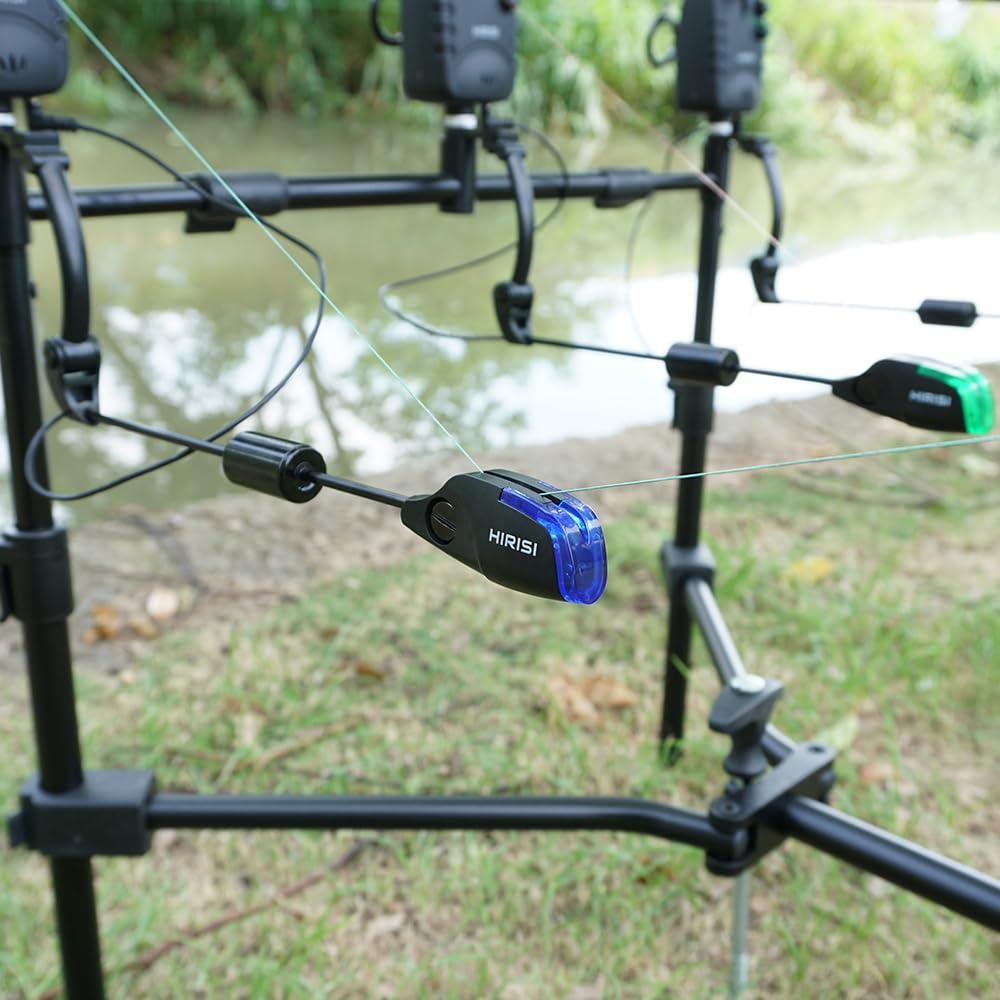 Indicatori Morso Carpa Set 4 Scambisti LED Per Pesca Alla Carpa | Con Indicatore Di Morso E Custodia Swinger Carpfishing