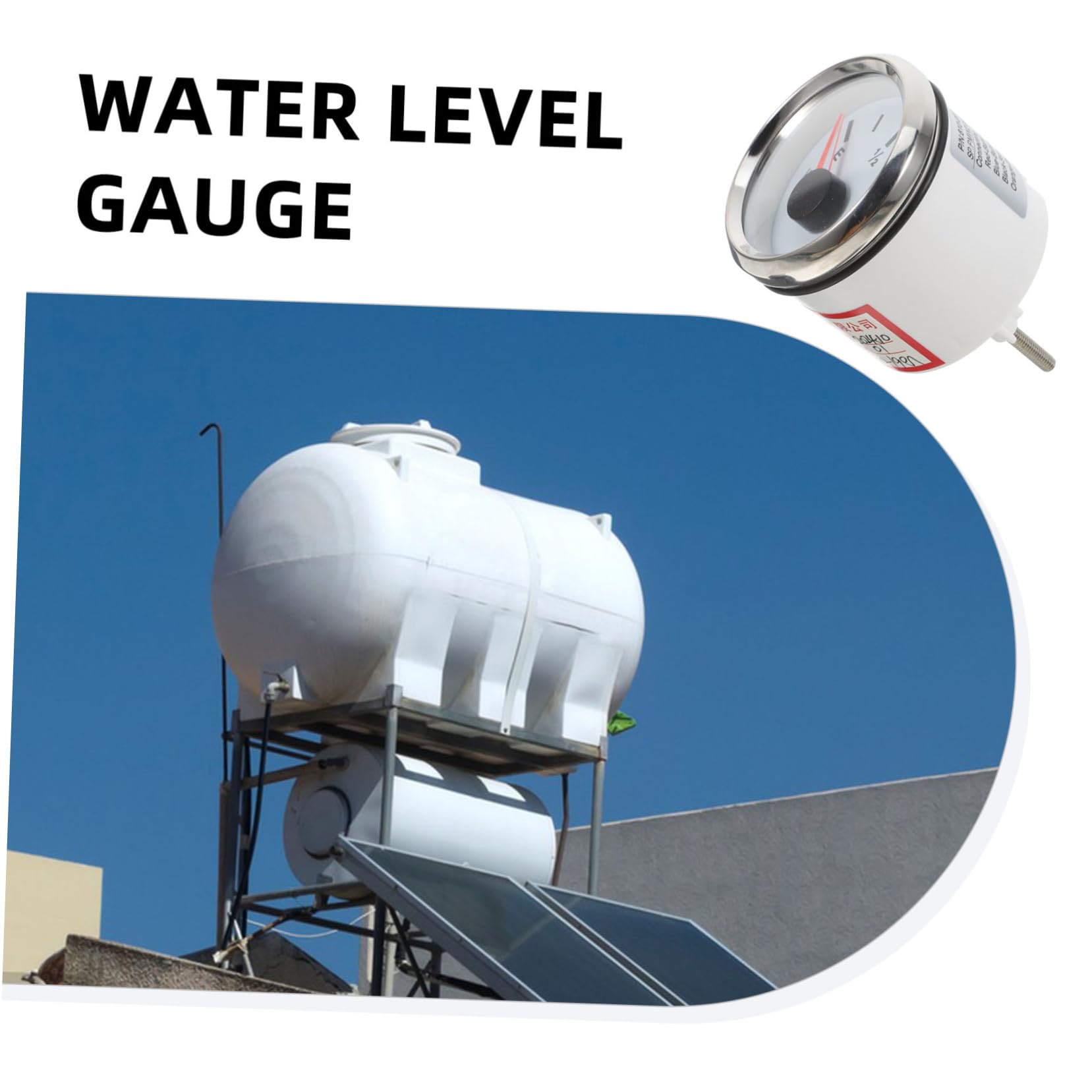 Wasserstandsanzeiger Messanzeige 52mm Edelstahl Rund für Wassertank
