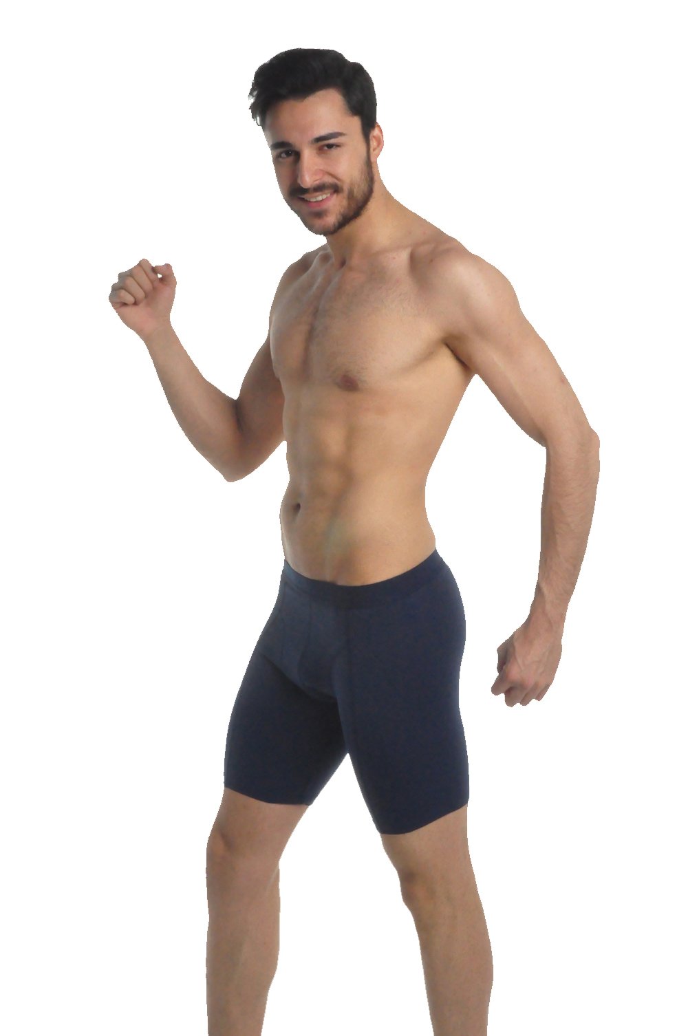 elegance1234 Men`s Active-wear Soft Cotton Extra Long Leg Boxers (Ref:1150)(XXX-Large, Navy)