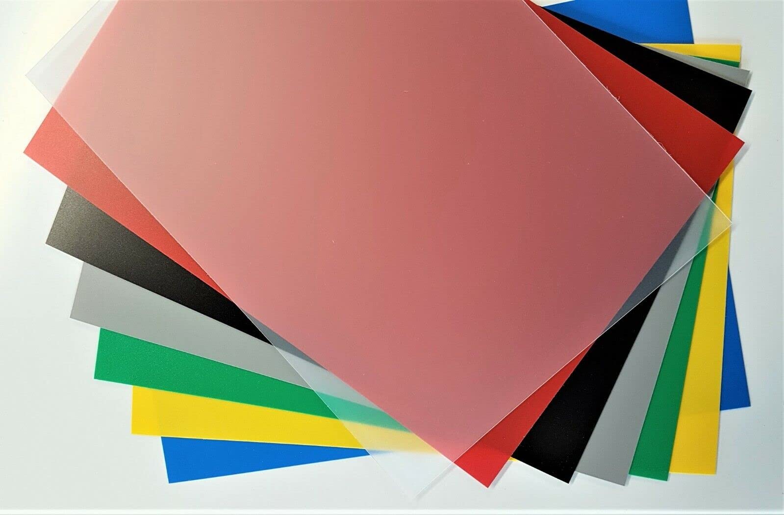 Plastic Sheet Polypropylene Coloured ViPrint Graphic Arts 0.8mm Thick A5 to A2 (Ash Grey, Sample 50mm x 50mm)