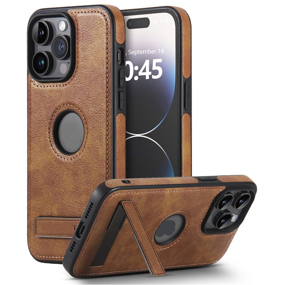 Housse antichoc en silicone et cuir pour iPhone 14 Pro Max - 5