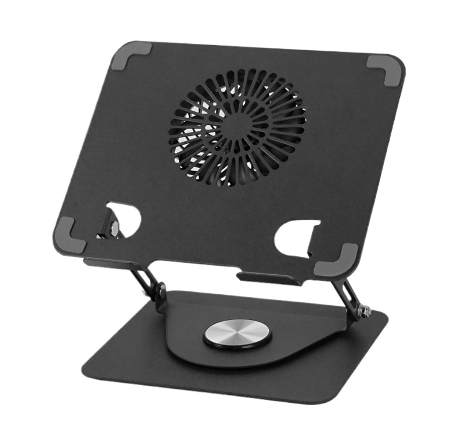 Chłodnica do Laptopa Podkładka Chłodząca Pod Notebooka Z Odłączaną Termoelektryczną Chłodnicą, Regulowana Wysokość Stojak na laptopa,Wentylowany(Black,Rotate)