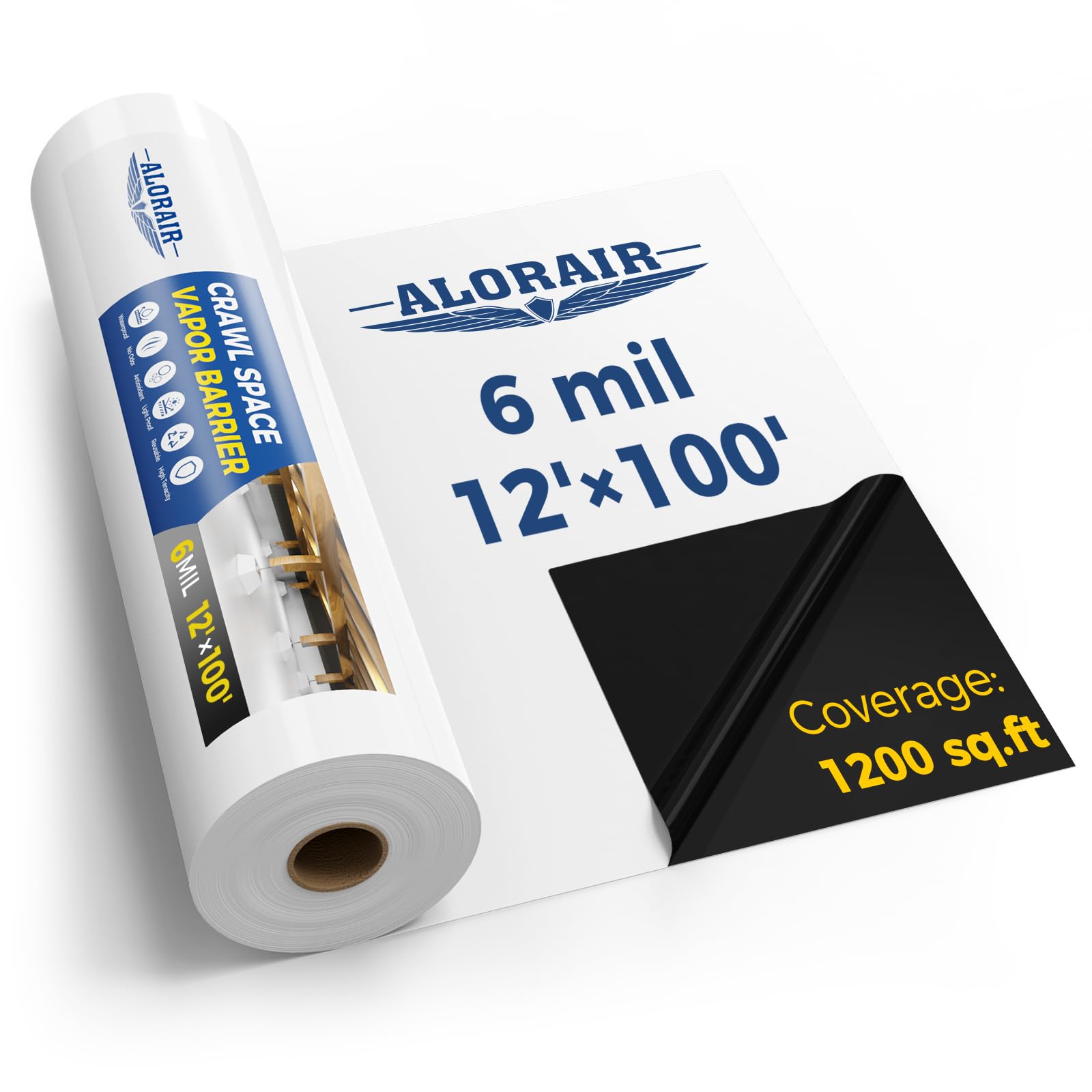 ALORAIR Vapor Barrier - Crawl Space Protection -10 ALORAIR Vapor Barrier - Crawl Space Protection -10