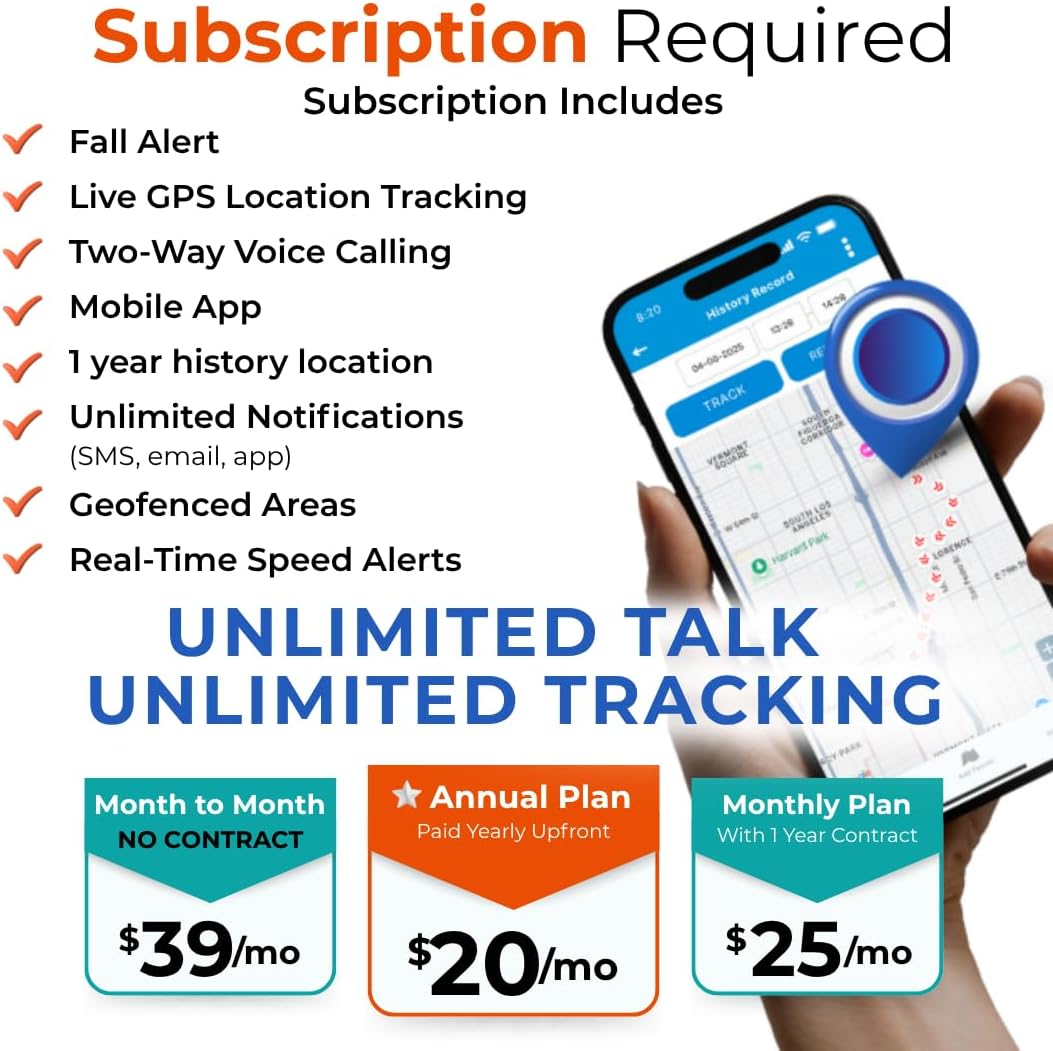 Three images showing different ways to wear the SecuLife GPS Tracker: on a lanyard, clipped to a belt, and in a pocket