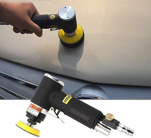 Miniatura 5 de Fafeicy AT-1500-2 Pulidora neumática de lijadora en ángulo, herramienta de molienda excéntrica 90, 16000rpm, 90psi, disco de 2/3 pulgadas, discos de