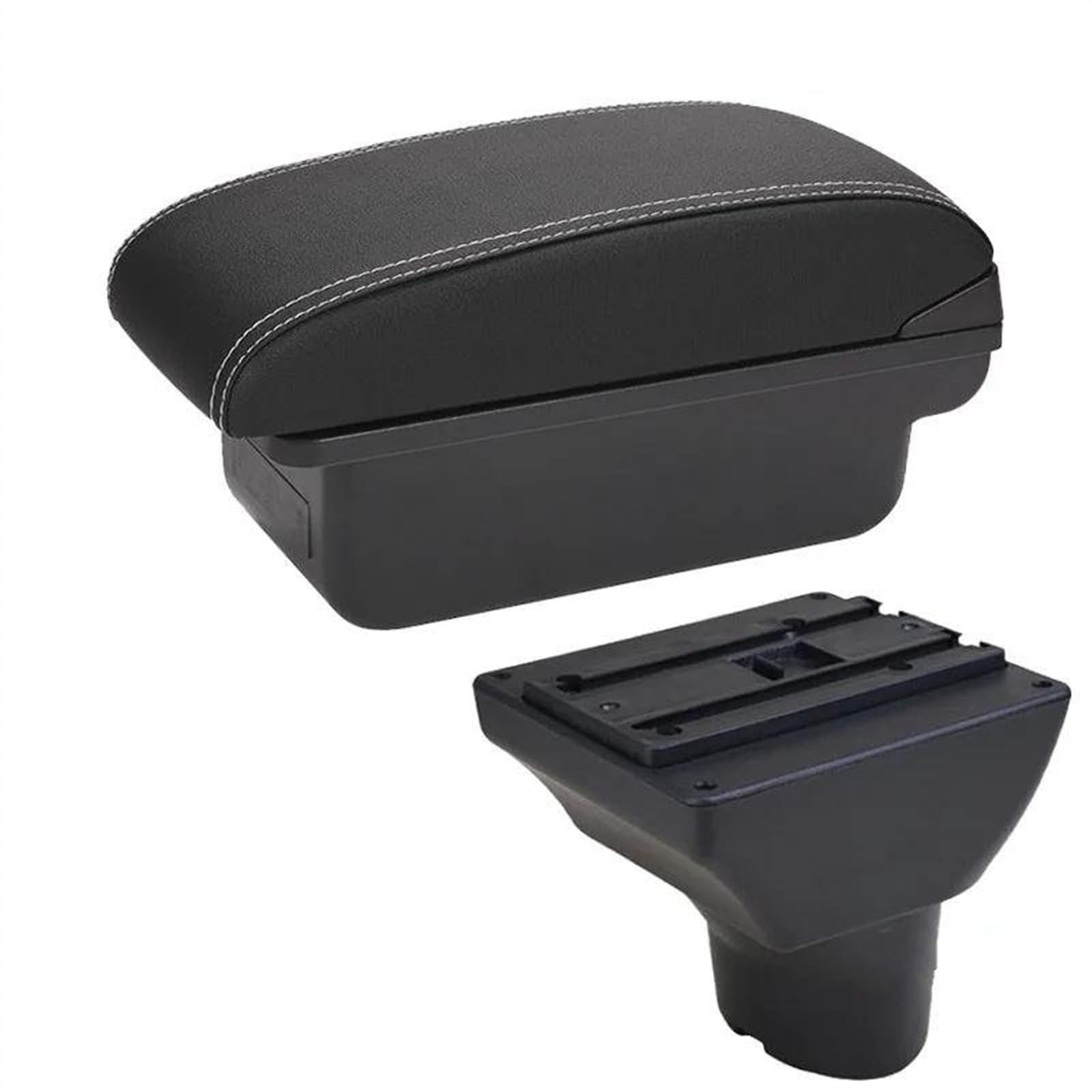 NOHEEU Car Accessories Armrest Box 2012 Interior Parts Details Special Retrofit Center Storage For Hyundai I20(C3 Black white NO USB)