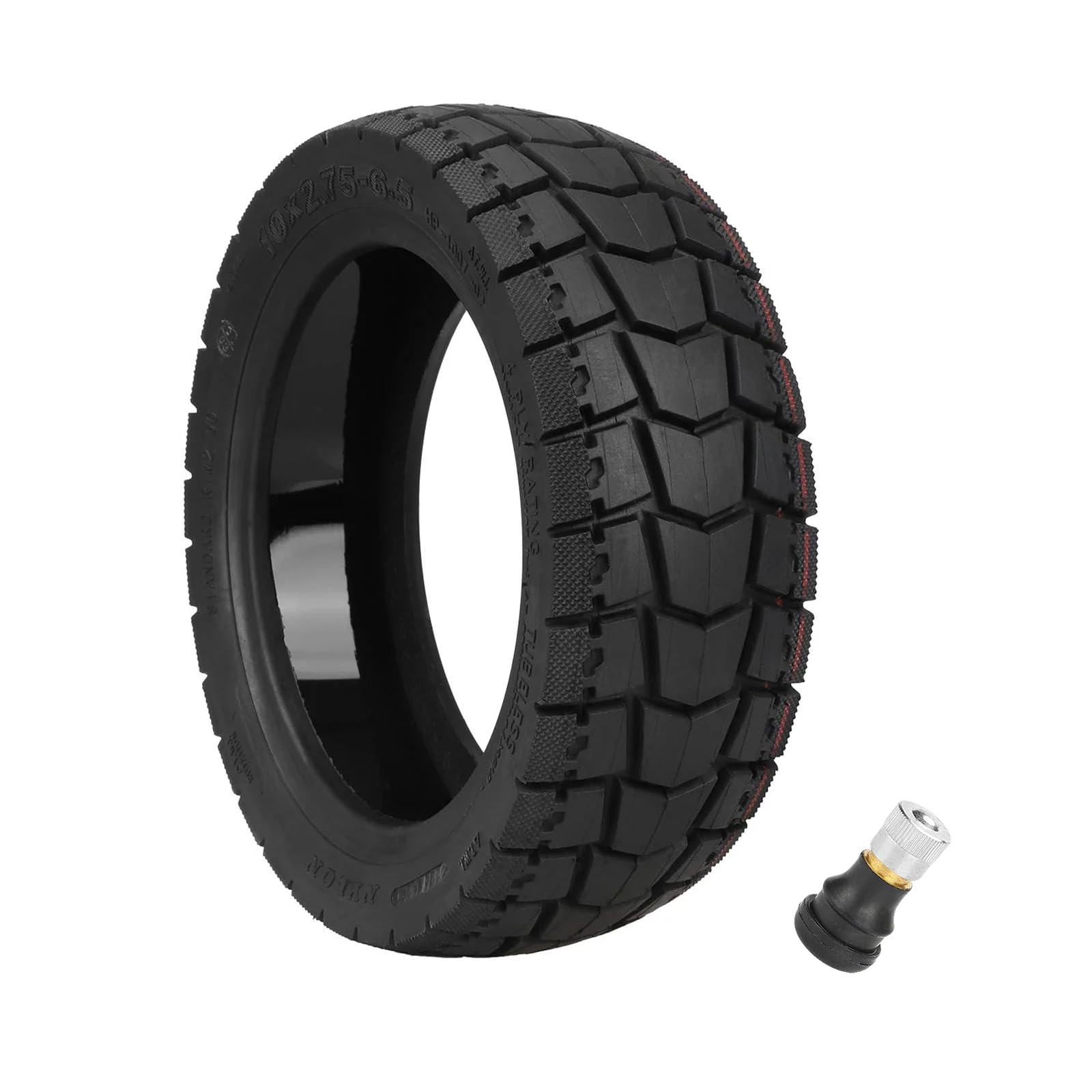 10 x 2.75-6.5 Pneumatico senza Camera d'Aria per Kugoo Kukirin G2/G3/G2 Ultra/M4 Max/A1 per Speedway 5 Dualtron 3 Pneumatico Tubeless Auto-Riparante Antideflagrante, Ruota di Ricambio (1 PC)