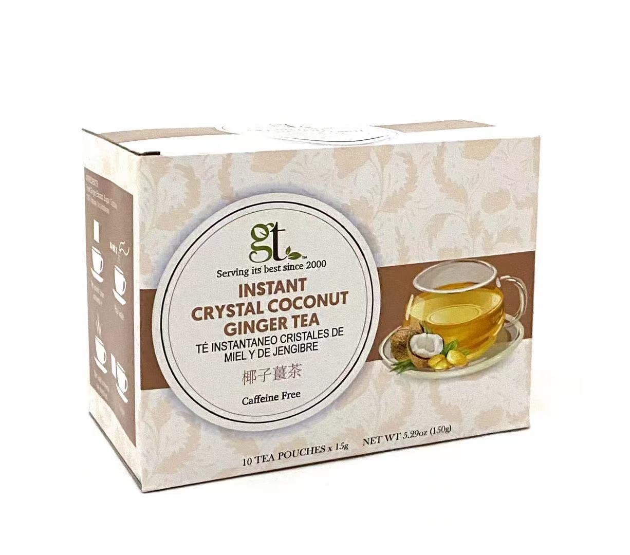GT Instant Coconut Ginger Tea (10 Tea Pouches)