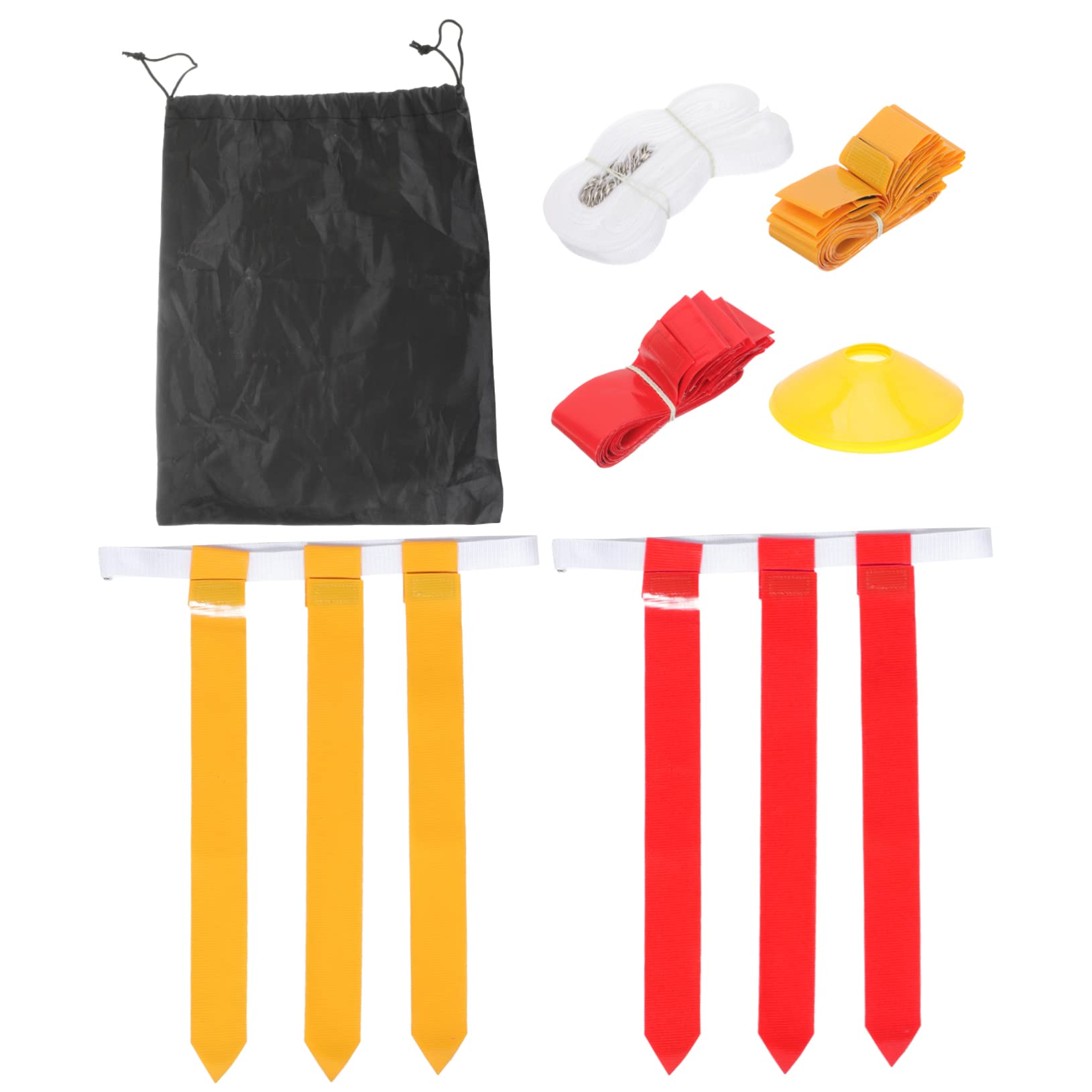 GOOHOCHY Football Games Rugby Belt Flag Goal Dish Reusable Football Flag Kit for Youth Easy to Use