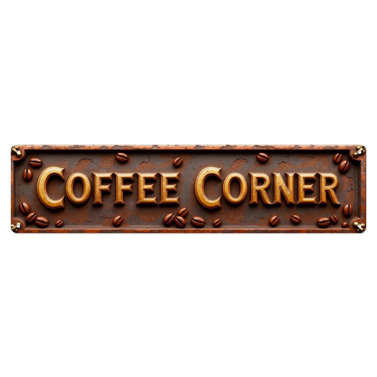 Coffee Beans Signboard Pattern Metal Tin Sign Plaque