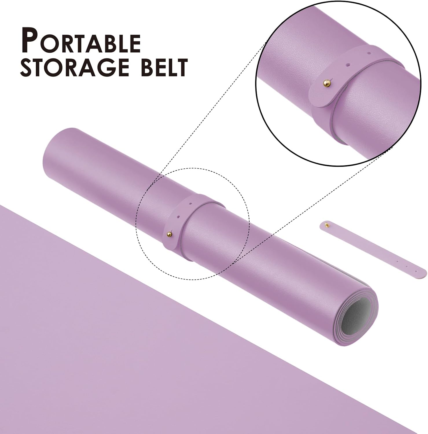 Leather Desk Mat - Non-Slip PU Desk Pad for Office and Home - Desk Organization and Accessories - Ideal for Large Mouse Pad and Desk Mats on Top of Desks (Purple,31.5"x 15.7") image 3
