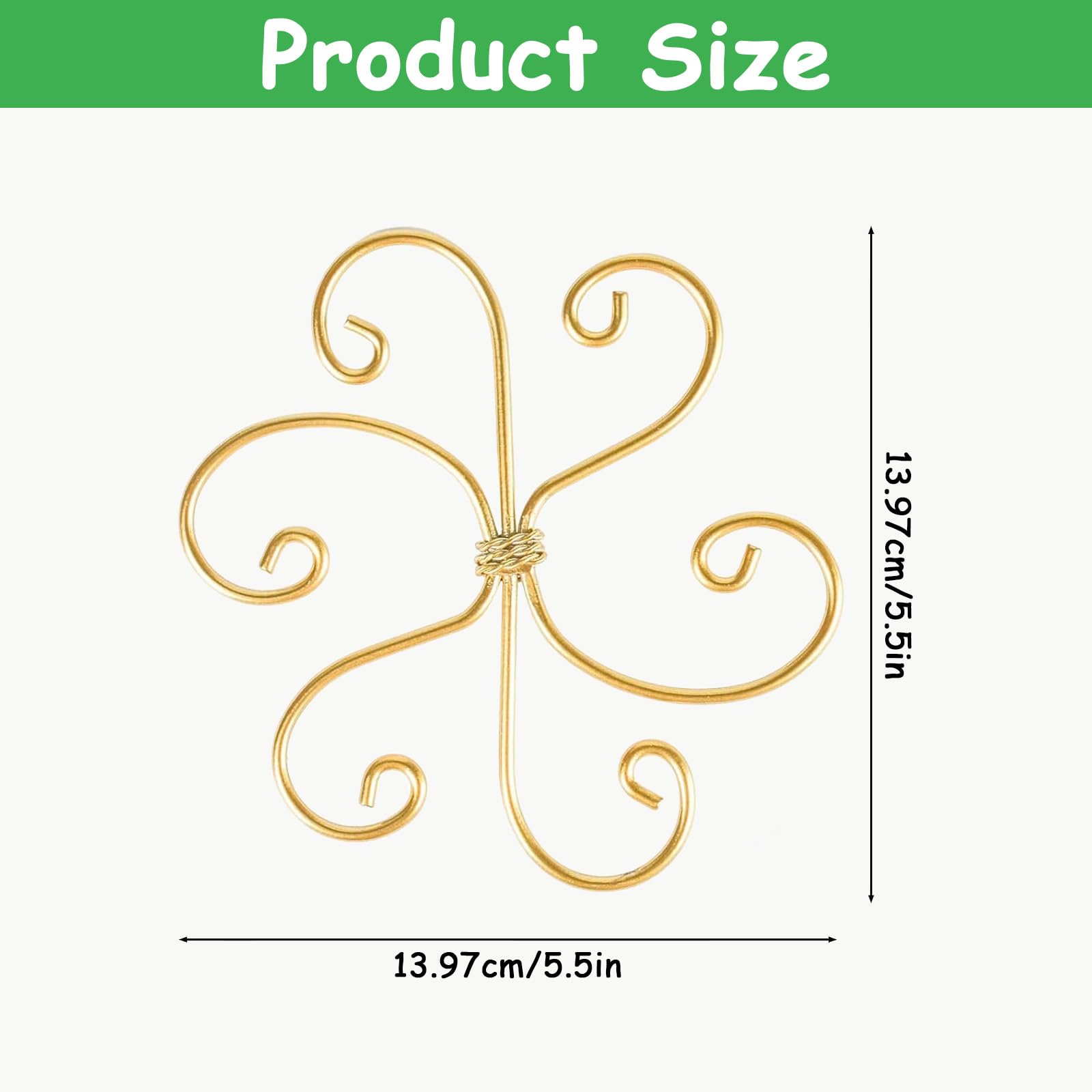 Lot de 5 supports de tige de plantes Iron Monstera - Support de tige durable à crochet pour une croissance saine - Ensemble de pinces en bambou pour stabilisation et soutien des feuilles - Cadeau