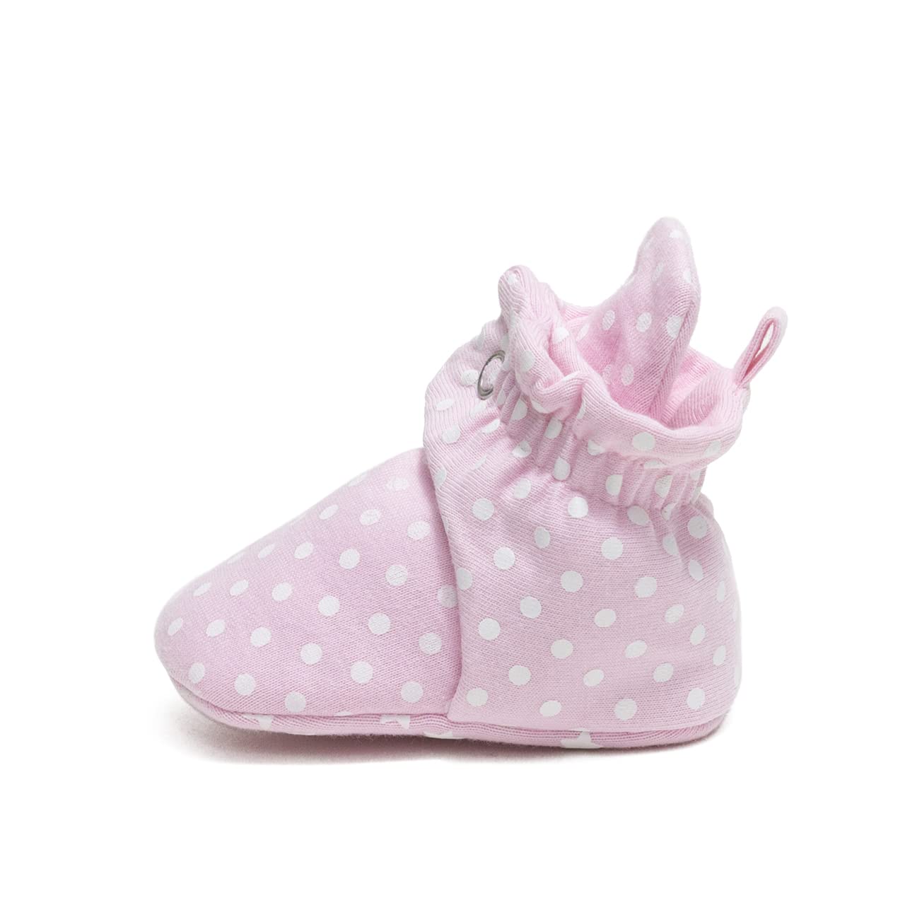 RO + ME Baby Girl Non-Slip Snap Booties with Gripper Shoes,Dottie, 6-12 Months