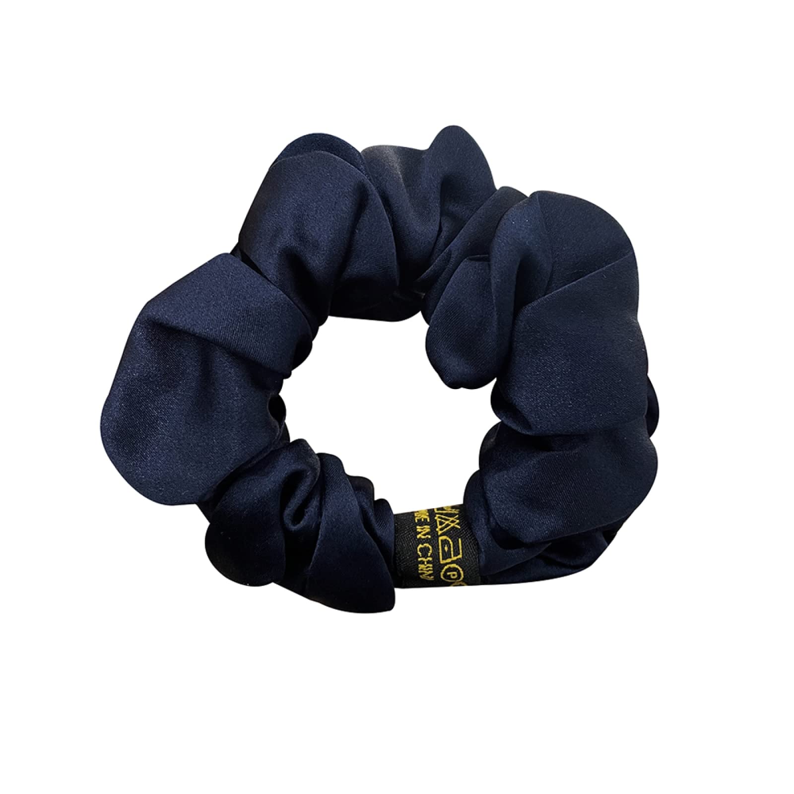 Prawdziwy jedwab kobiety stałe Scrunchie elastyczne gumki do włosów 3.5cm gumki do włosów dziewczyna akcesoria do włosów opaska na głowę sukienka na głowę 16 Momme, czerwony (granatowy)