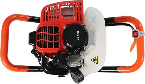 Miniatura 6 de Excavadora de agujeros de poste de 52CC 2.3HP con taladro de excavación a gas con brocas de 4" 6" y 8 brocas de taladro para plantar árboles