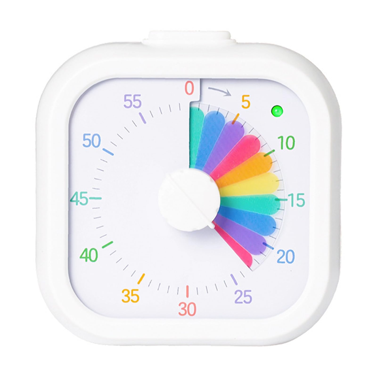 60 Minutes Visual Timer Visualization Discipline Countdown Timer Square Kitchen Cooking Kids Children Reminder Time Management Tool for Childrens