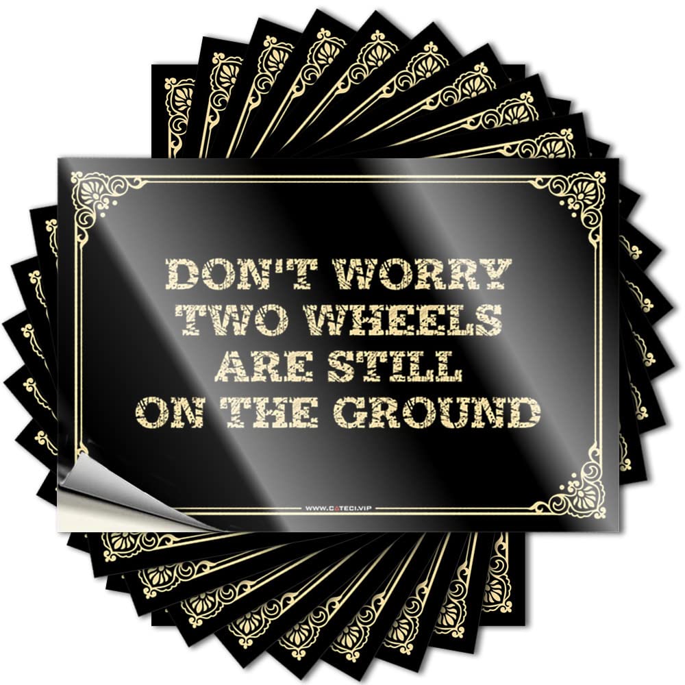 Don't Worry Two Wheels are Still On The Ground Funny Car Stickers 12cm x 18cm