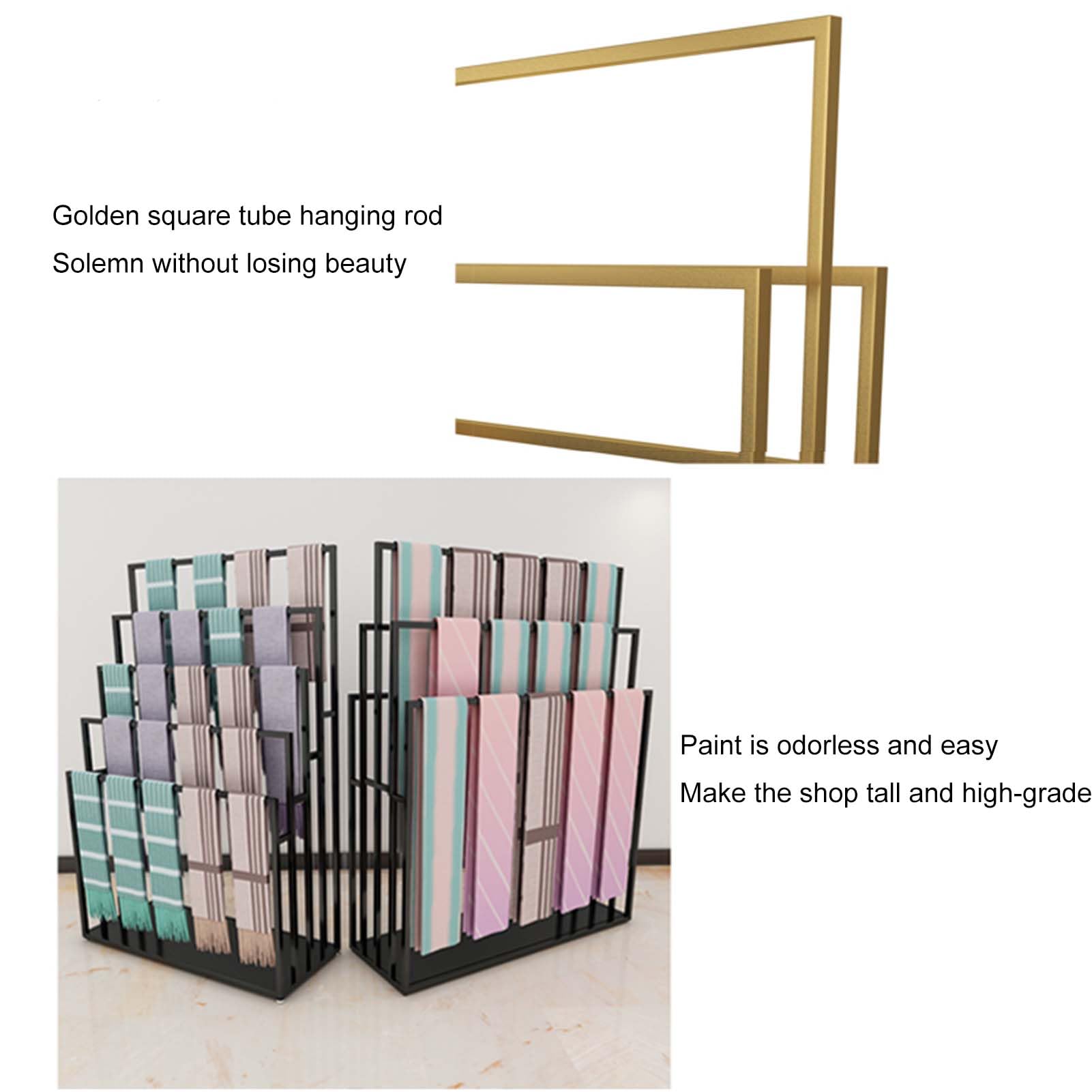 Perchero independiente para bufandas para tiendas minoristas, organiza corbatas, cinturones, chales y accesorios de manera eficiente