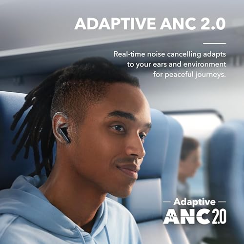 Miniatura 3 de Soundcore by Anker Liberty 4 NC - Auriculares inalámbricos, 98.5% de reducción de ruido, cancelación de ruido adaptativa a oídos y medio ambiente,