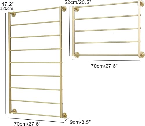 Miniatura 6 de Organizador de ropa montado en la pared, estación de almacenamiento de toallas que ahorra espacio, organizador de cinta para colgar al por menor