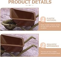 Vista 7 de Zerodeko Mini carretilla modelo 3.54x1.57x1.57in para mini casa accesorios micro paisaje decoración casa de muñecas exhibición